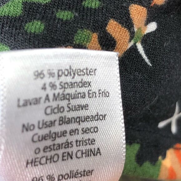 LuLaRoe Randy Plus Size 2X Orange Tan Green Roses - Picture 15 of 15